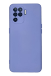 Reno 5 Lite Kılıf Nano içi Kadife Silikon - Lila
