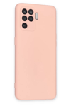 Reno 5 Lite Kılıf Nano içi Kadife Silikon - Pudra