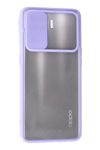Reno 5 Lite Kılıf Palm Buzlu Kamera Sürgülü Silikon - Lila