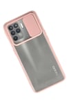 Reno 5 Lite Kılıf Palm Buzlu Kamera Sürgülü Silikon - Pembe
