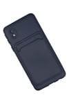 Samsung Galaxy A01 Core Kılıf Kelvin Kartvizitli Silikon - Lacivert