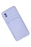Samsung Galaxy A01 Core Kılıf Kelvin Kartvizitli Silikon - Lila