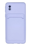 Samsung Galaxy A01 Core Kılıf Kelvin Kartvizitli Silikon - Lila