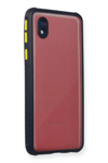 Samsung Galaxy A01 Core Kılıf Miami Şeffaf Silikon - Lacivert