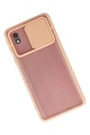 Samsung Galaxy A01 Core Kılıf Palm Buzlu Kamera Sürgülü Silikon - Pembe