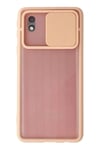 Samsung Galaxy A01 Core Kılıf Palm Buzlu Kamera Sürgülü Silikon - Pembe
