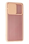 Samsung Galaxy A01 Core Kılıf Palm Buzlu Kamera Sürgülü Silikon - Pembe