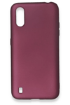Samsung Galaxy A01 Kılıf First Silikon - Mürdüm