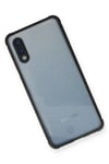 Samsung Galaxy A02 Kılıf Miami Şeffaf Silikon - Siyah