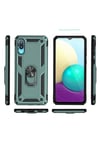 Samsung Galaxy A02 Kılıf Sofya Yüzüklü Silikon Kapak - Yeşil