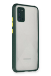 Samsung Galaxy A02S Kılıf Miami Şeffaf Silikon - Koyu Yeşil