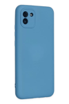 Samsung Galaxy A03 Kılıf Nano içi Kadife Silikon - Mavi