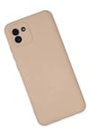 Samsung Galaxy A03 Kılıf Nano içi Kadife Silikon - Pudra