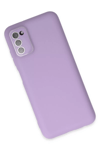 Samsung Galaxy A03S Kılıf Lansman Glass Kapak - Lila