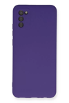 Samsung Galaxy A03S Kılıf Nano içi Kadife Silikon - Mor
