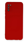 Samsung Galaxy A03S Kılıf Nano içi Kadife Silikon - Kırmızı