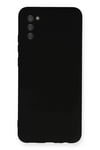 Samsung Galaxy A03S Kılıf Nano içi Kadife Silikon - Siyah