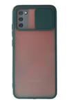 Samsung Galaxy A03S Kılıf Palm Buzlu Kamera Sürgülü Silikon - Yeşil