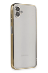 Samsung Galaxy A04 Kılıf Lensli Silikon - Gold