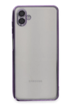 Samsung Galaxy A04 Kılıf Lensli Silikon - Mor
