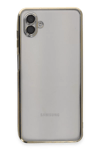 Samsung Galaxy A04 Kılıf Lensli Silikon - Gold