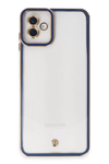Samsung Galaxy A04 Kılıf Liva Lens Silikon - Mavi