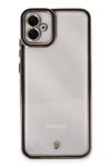 Samsung Galaxy A04E Kılıf Liva Lens Silikon - Siyah