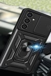 Samsung Galaxy A05S Kılıf Pars Lens Yüzüklü Silikon - Siyah