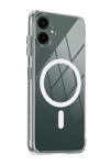 Samsung Galaxy A06 Combo Sert Şeffaf Magsafe Kapak - Şeffaf