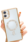 Samsung Galaxy A06 Joke Simli Magneticsafe Kılıf - Gold