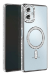 Samsung Galaxy A06 Joke Simli Magneticsafe Kılıf - Gümüş