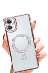 Samsung Galaxy A06 Joke Simli Magneticsafe Kılıf - Pembe