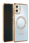 Samsung Galaxy A06 Joke Simli Magneticsafe Kılıf - Gold