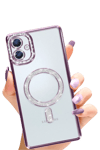 Samsung Galaxy A06 Joke Simli Magneticsafe Kılıf - Derin Mor