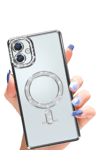 Samsung Galaxy A06 Joke Simli Magneticsafe Kılıf - Siyah