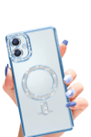 Samsung Galaxy A06 Joke Simli Magneticsafe Kılıf - Mavi