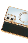 Samsung Galaxy A07 4G Joke Simli Magneticsafe Kılıf - Gold
