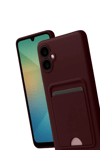 Samsung Galaxy A07 4G Kelvin Kartvizitli Silikon - Bordo
