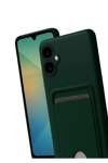 Samsung Galaxy A07 4G Kelvin Kartvizitli Silikon - Koyu Yeşil