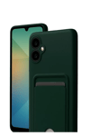 Samsung Galaxy A07 4G Kelvin Kartvizitli Silikon - Koyu Yeşil