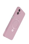 Samsung Galaxy A07 4G Regal Magsafe Standlı Kapak - Açık Pembe