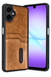 Samsung Galaxy A07 4G Sara Kartvizitli Deri Kılıf - Taba