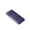 Samsung Galaxy A11 Kılıf Auto Focus Karbon Kapak - Lacivert
