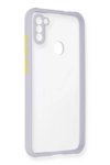 Samsung Galaxy A11 Kılıf Miami Şeffaf Silikon - Lila