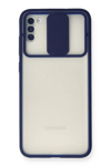 Samsung Galaxy A11 Kılıf Palm Buzlu Kamera Sürgülü Silikon - Lacivert