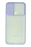 Samsung Galaxy A11 Kılıf Palm Buzlu Kamera Sürgülü Silikon - Lila