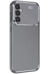 Samsung Galaxy A16 5G Kılıf Auto Focus Karbon Kapak - Gri