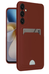Samsung Galaxy A16 5G Kılıf Kelvin Kartvizitli Silikon - Bordo