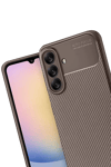 Samsung Galaxy A17 5G Auto Focus Karbon Kapak - Kahverengi