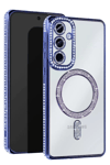 Samsung Galaxy A17 5G Joke Simli Magneticsafe Kılıf - Mavi
